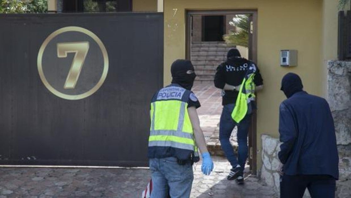 Redada policial en Sansueña (Córdoba) el pasado abril