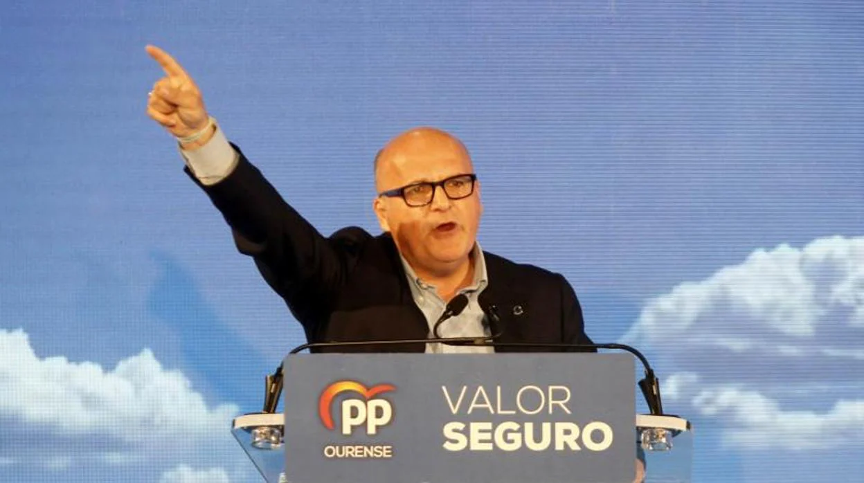 José Manuel Baltar, durante un mitin electoral