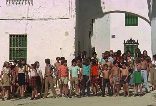 Una de las escenas de «¿Quién puede matar a un niño?», rodada en Ciruelos (Toledo)