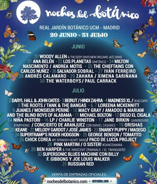 Cartel de la programación del festival
