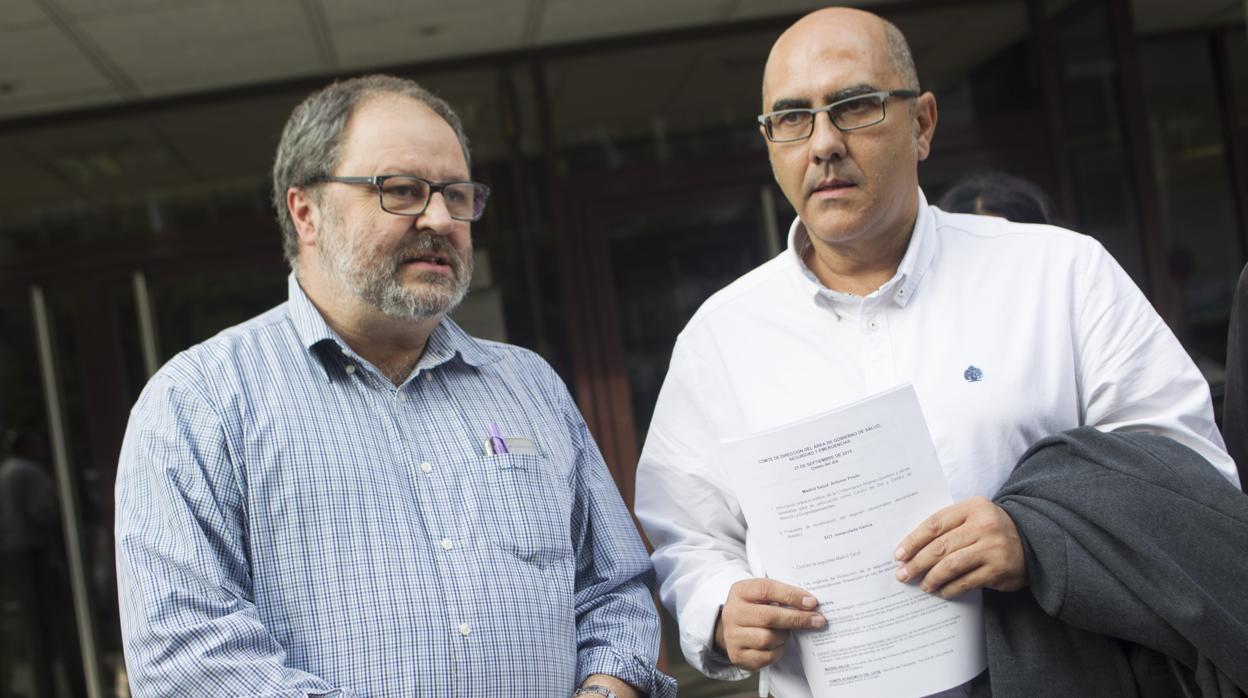 Rueda de prensa de Barbero y Andrés Serrano sobre la gestión de la Policía Municipal en 2015
