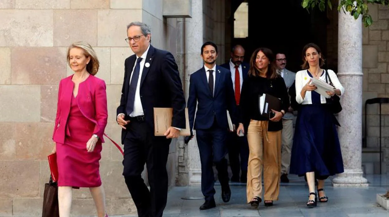 Torra y miembros del gobierno catalán, esta semana