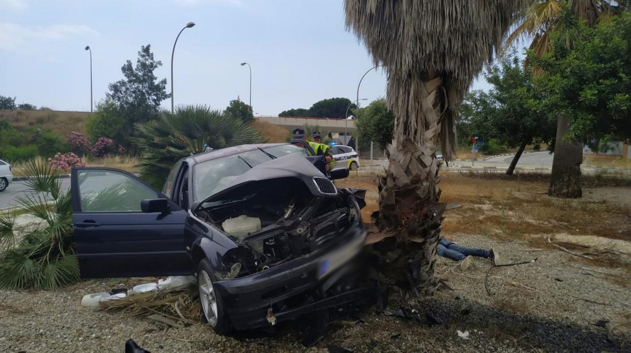 Imagen del vehículo tras el accidente en Valencia