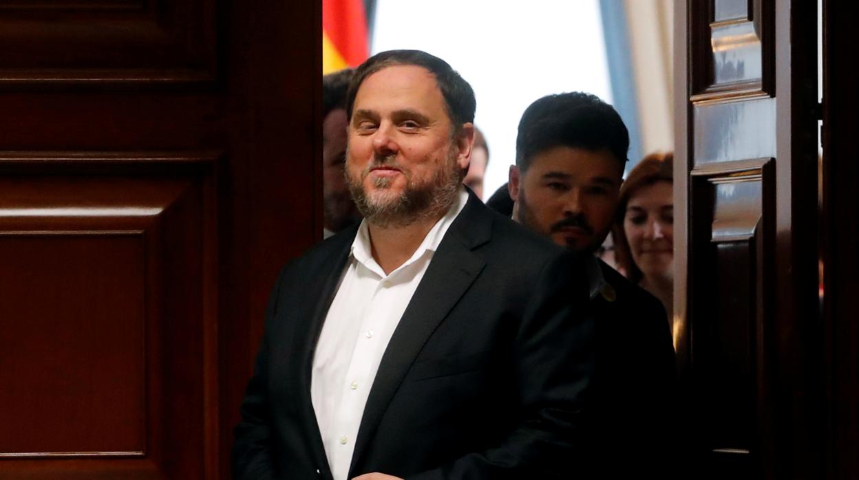 Oriol Junqueras, tras recoger su acta como diputado en el Congreso