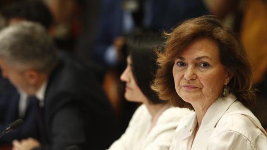 La vicepresidenta del Gobierno, Carmen Calvo.