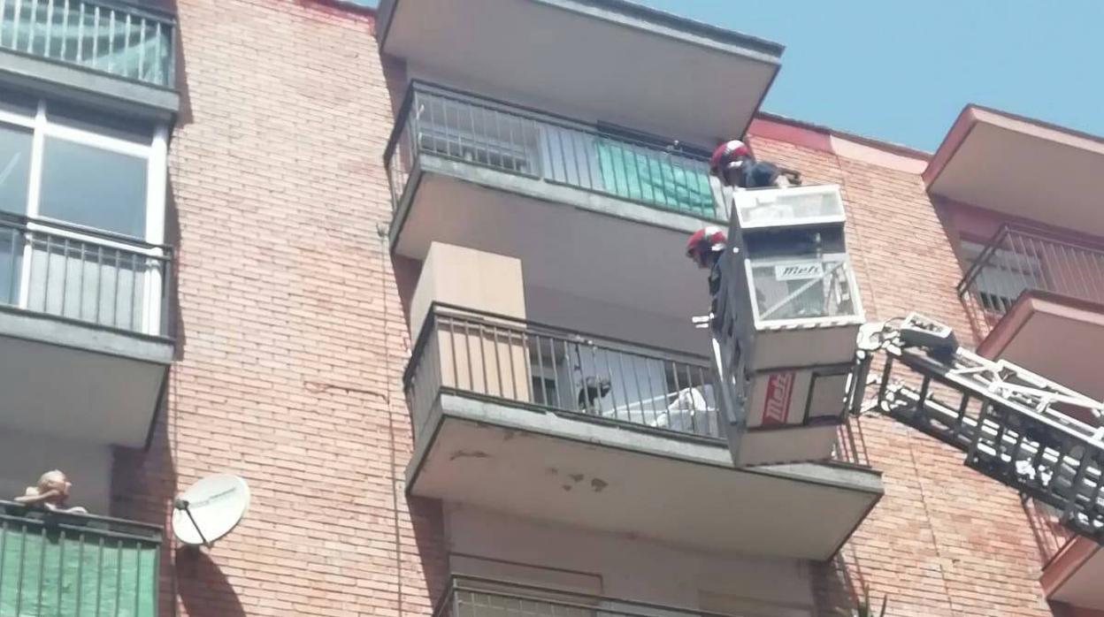 Intento de rescate de los bomberos de Valladolid