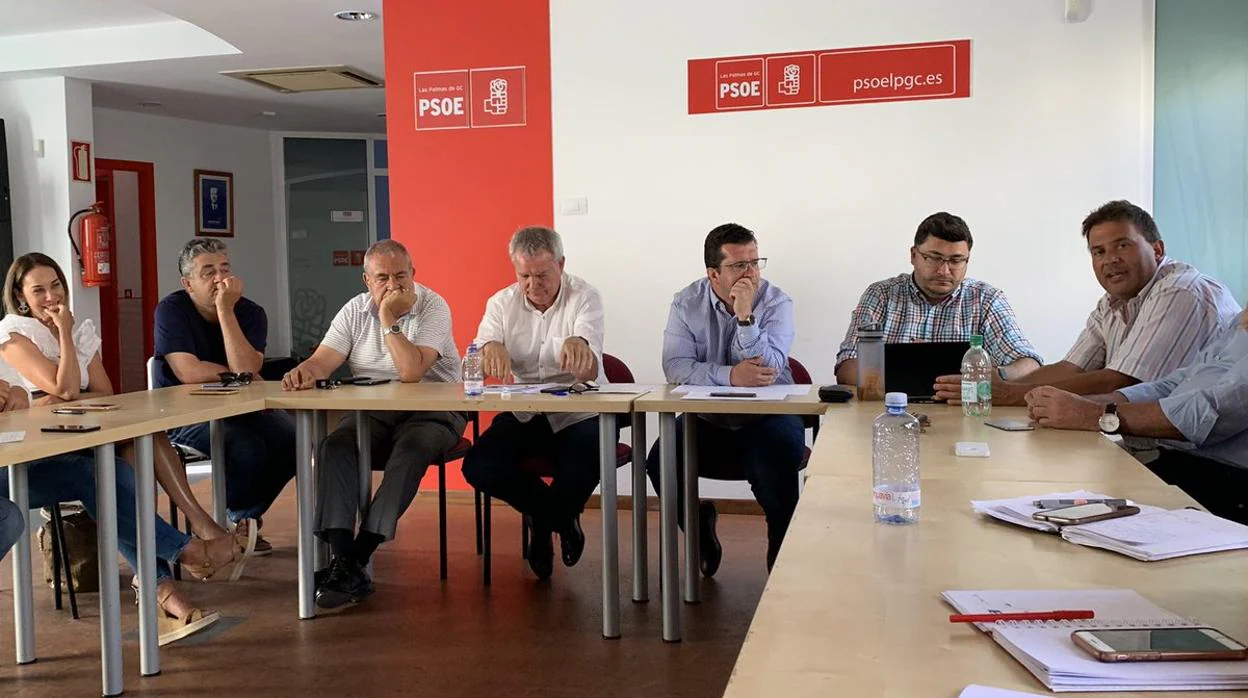 Reunión de la ejecutiva del PSOE de Gran Canaria el primer día de julio de 2019