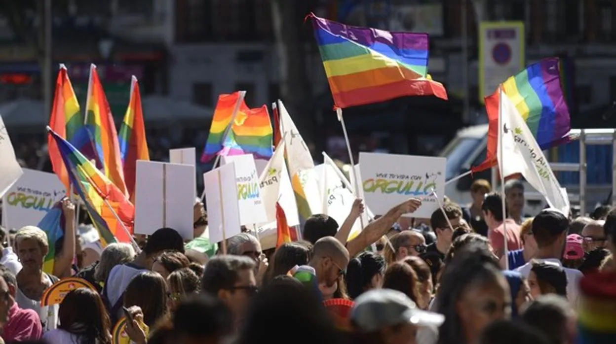 Banderas arcoíris durante la celebración del Orgullo Gay del año pasado