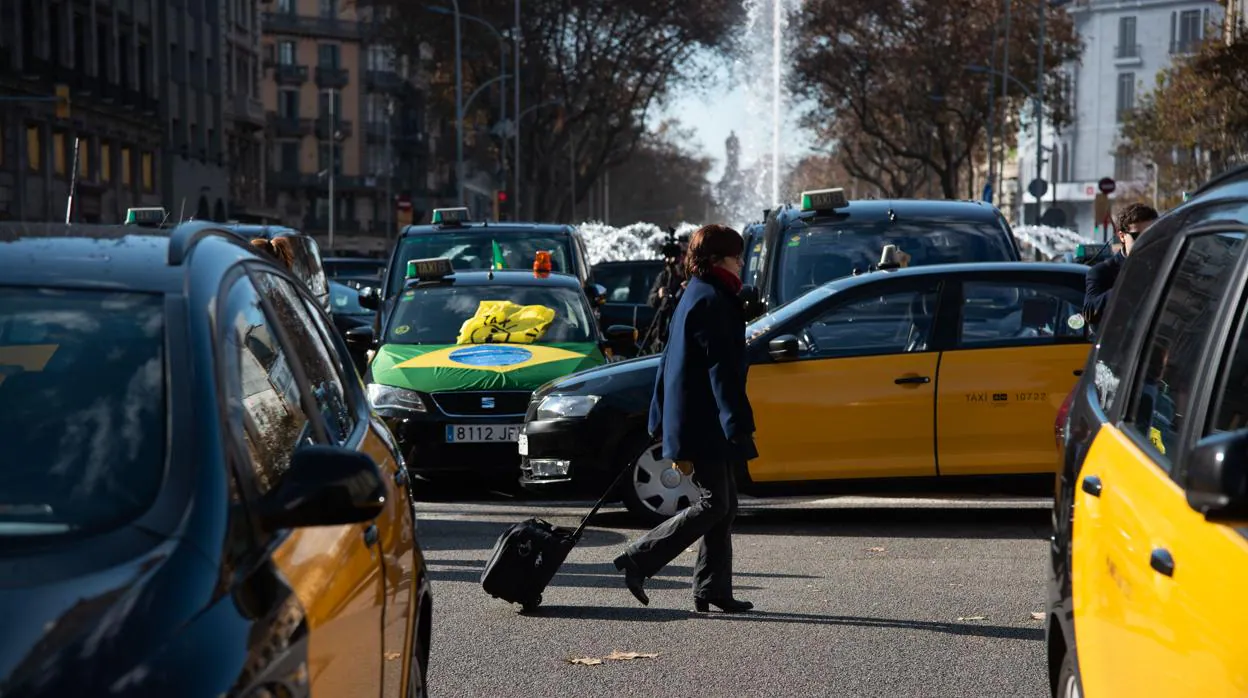 Taxis de Barcelona en una imagen de archivo