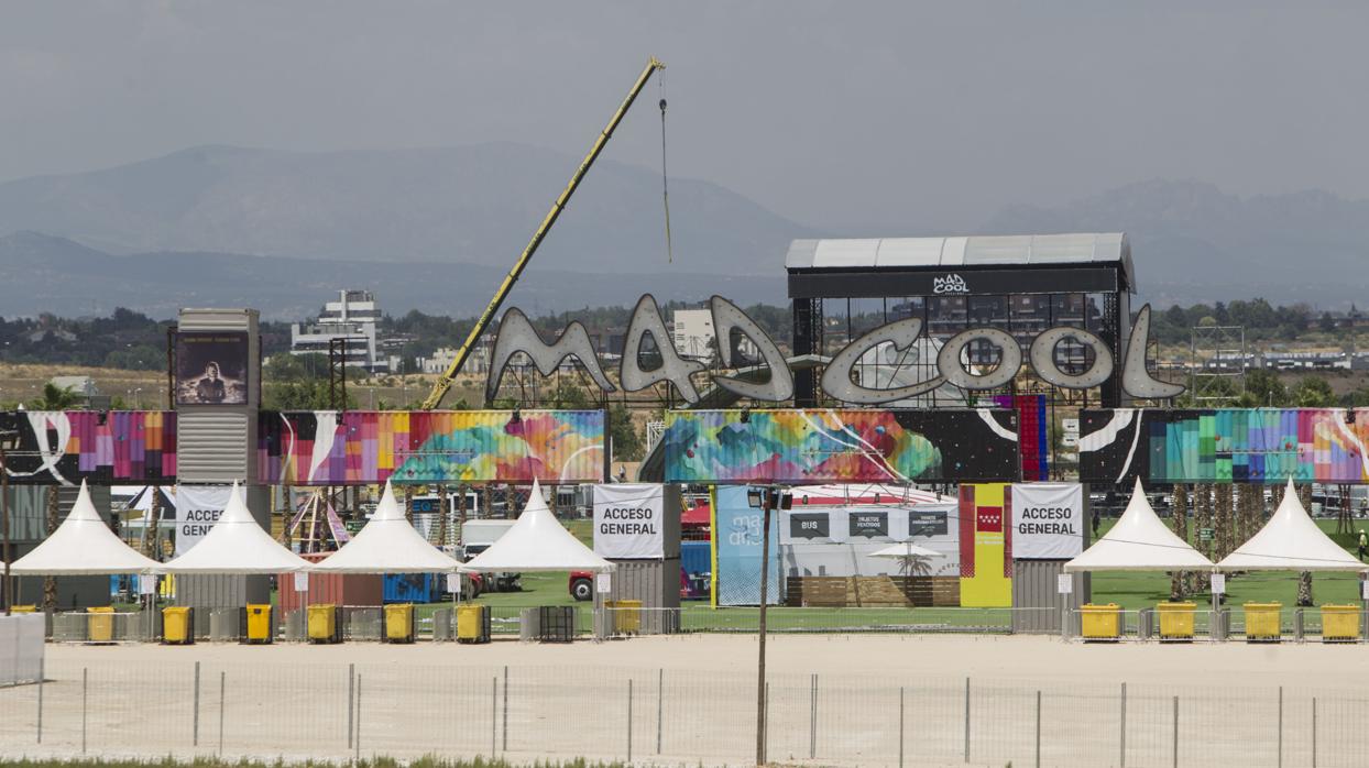 Los trabajos de montaje del Mad Cool avanzan en el recinto de Valdebebas