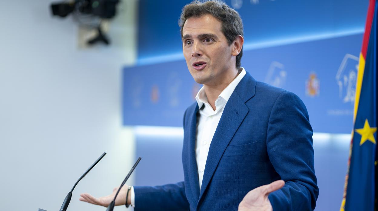 El presidente de Ciudadanos, Albert Rivera en el Congreso de los Diputados