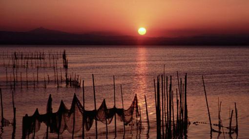 Imagen de archivo del atardecer desde La Albufera