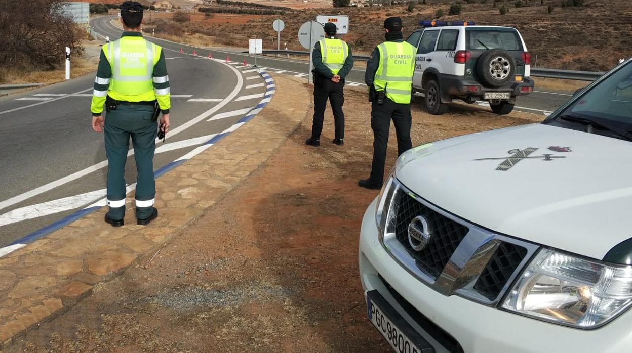 Los agentes de Tráfico estaban de servicio en la carretera N-234