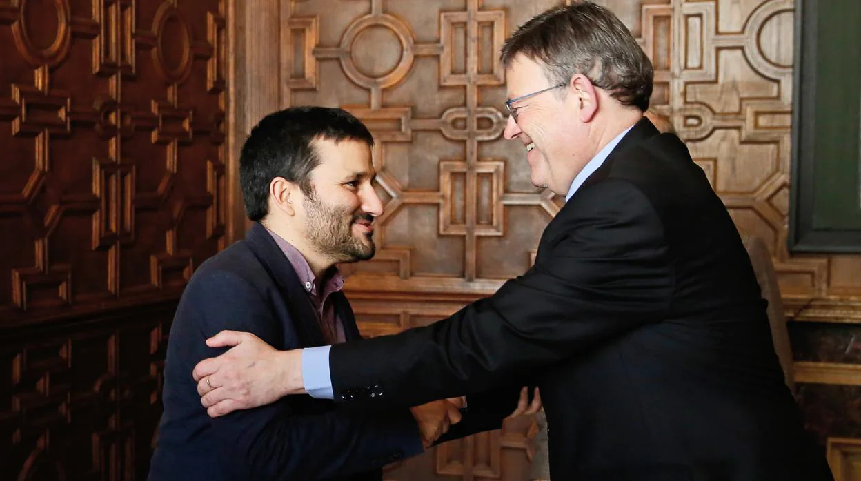 El conseller de Educación, Vicent Marzà, y el presidente de la Generalitat, Ximo Puig