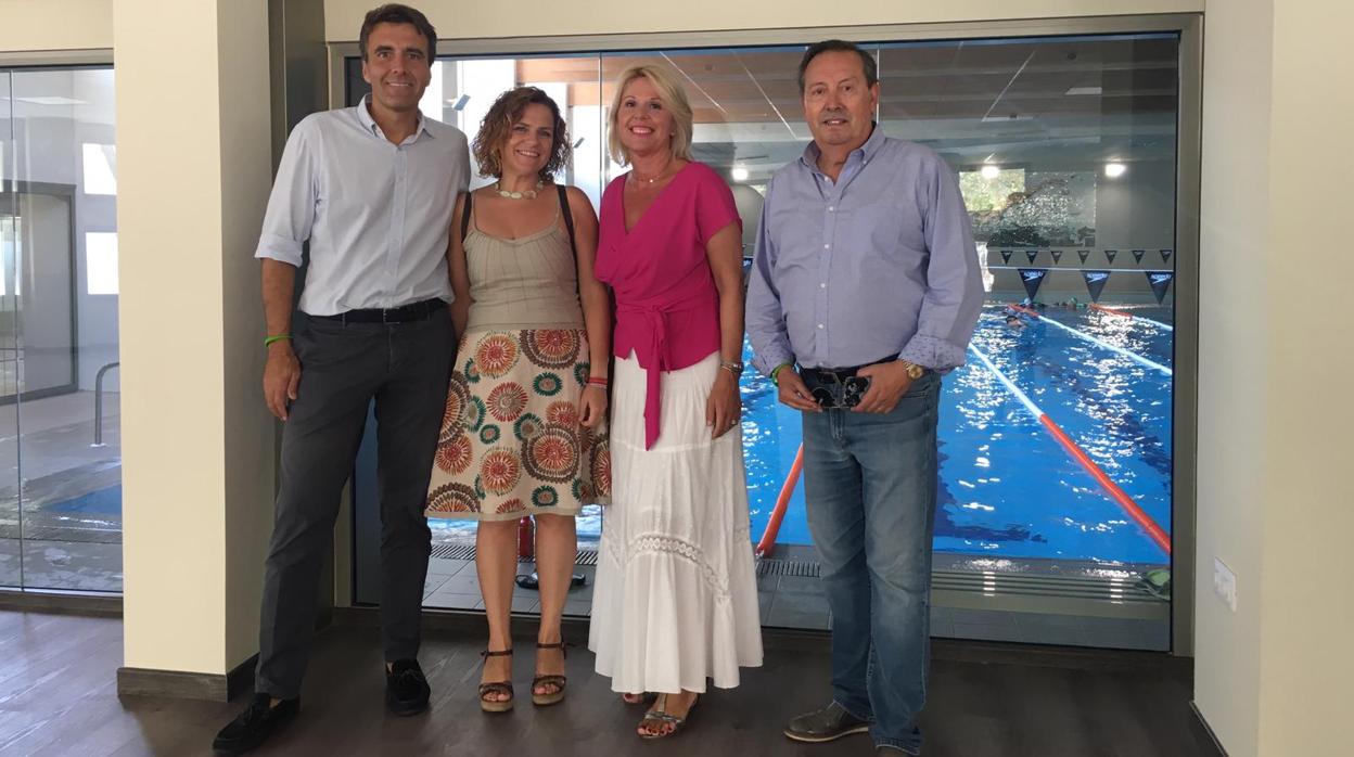 Imagen de la visita de Pilar Bernabé a Piscina Valencia