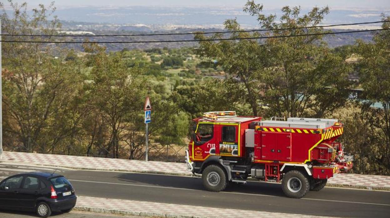 Foto de archivo de un camión de bomberos