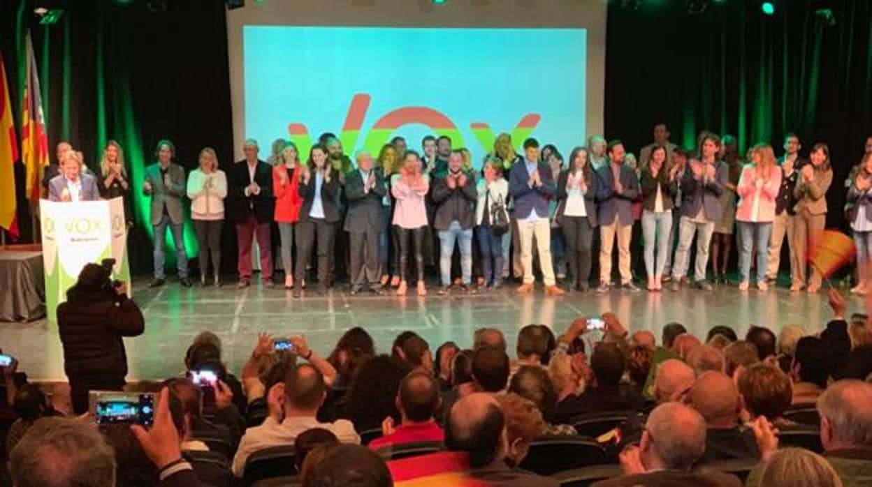 Fotografía de archivo del acto de presentación de las listas electorales de Vox en Baleares
