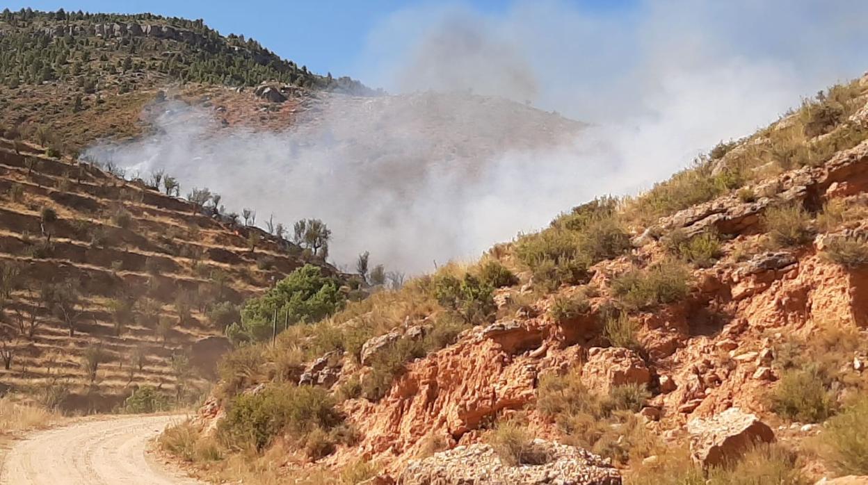 Imagen del incendio de Casas Bajas