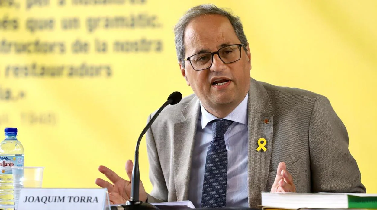 El presidente catalán, Quim Torra, en Francia