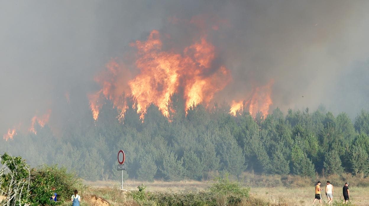 Incendio de este jueves en la localidad leonesa de Villapadierna