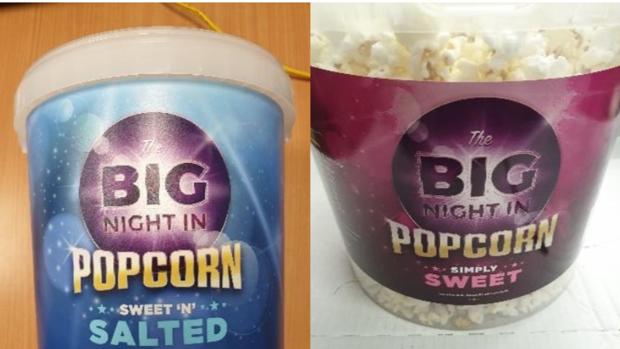 Alerta alimentaria: Sanidad detecta leche en palomitas del Reino Unido distribuidas en Alicante