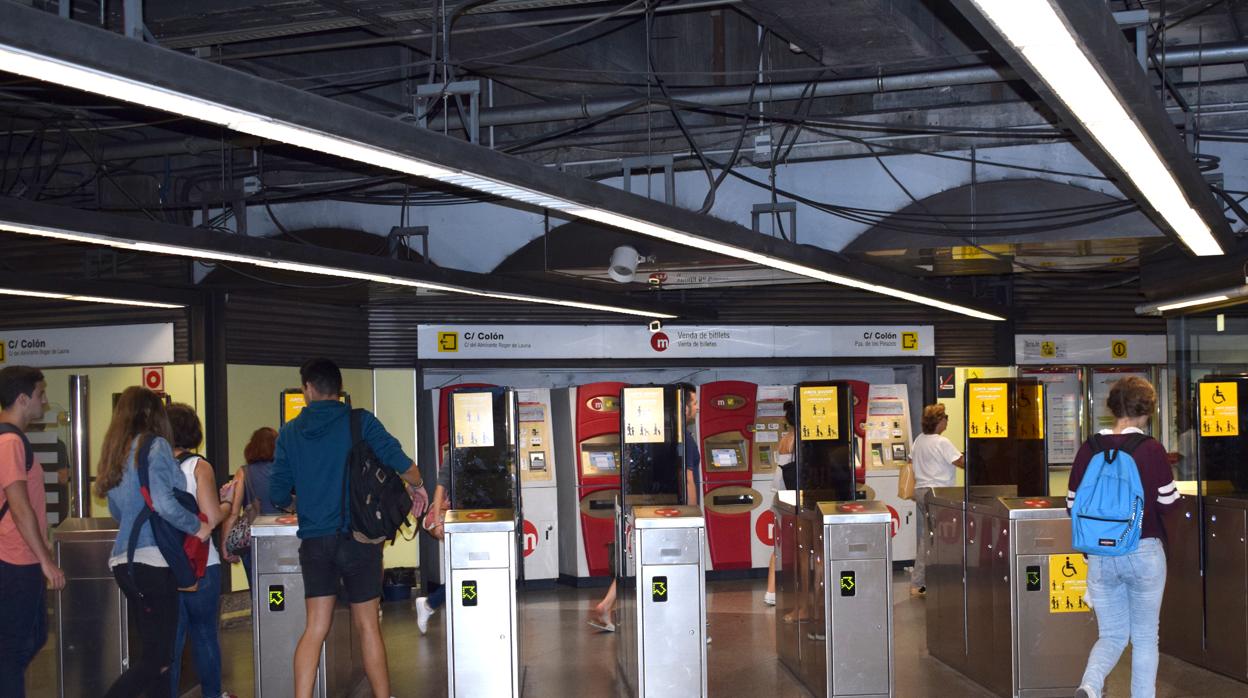 Imagen de la estación de Colón del Metro de Valencia
