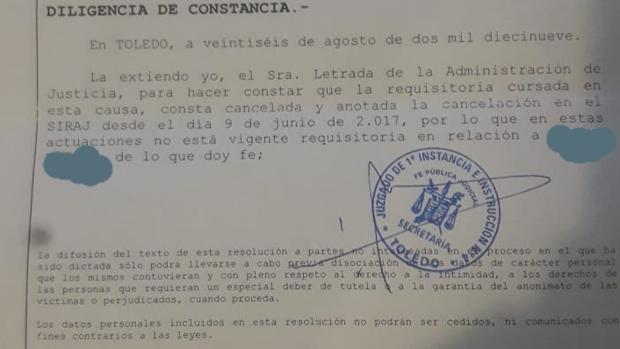 Viaje al abismo por una orden de busca y captura que había prescrito en 2017