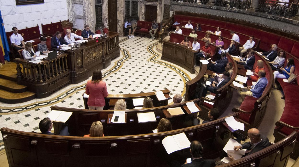 Foto de archivo del hemiciclo del Ayuntamiento de Valencia