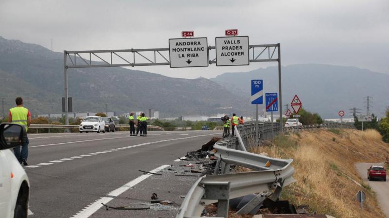 Imagen de archivo de un accidente de tráfico en la provincia de Tarragona