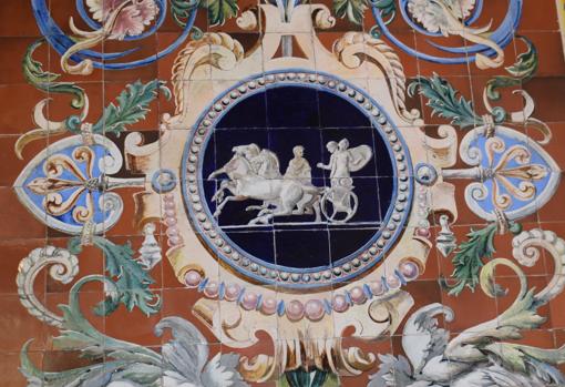 Detalle de los azulejos de Zuloaga