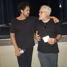 Antonio Campos con el Antonio Illán, colaborador de ABC y autor de la crítica