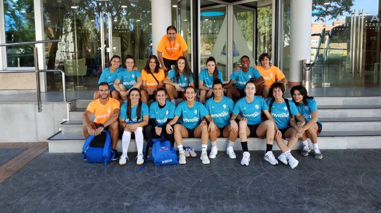 El equipo del Ourense Envialia en su visita a Murcia
