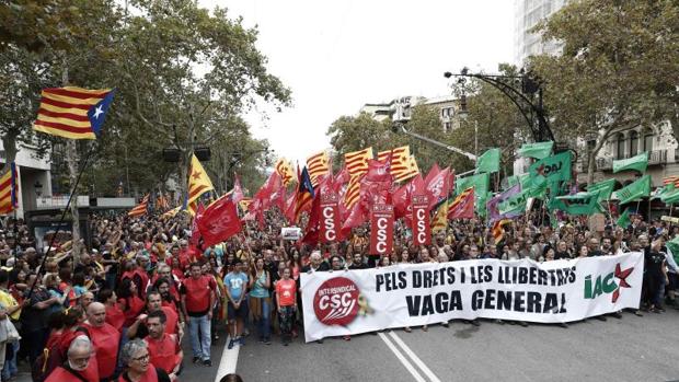 Escaso impacto de la «huelga política» en Cataluña