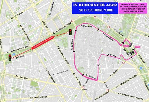 Cortes de tráfico previstos para este domingo en Valencia