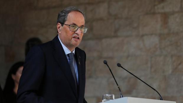 Torra insiste en la «solución política» y pide a la Policía que actúe «con proporcionalidad»