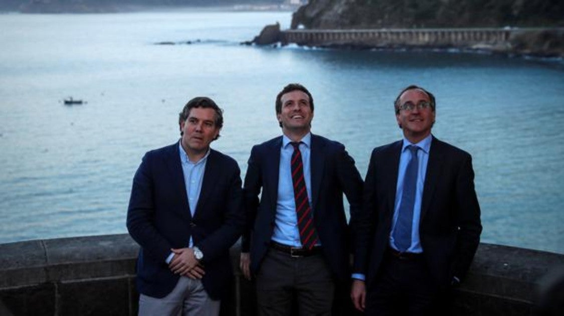 Iñigo Arcauz, Pablo Casado y Alfonso Alonso