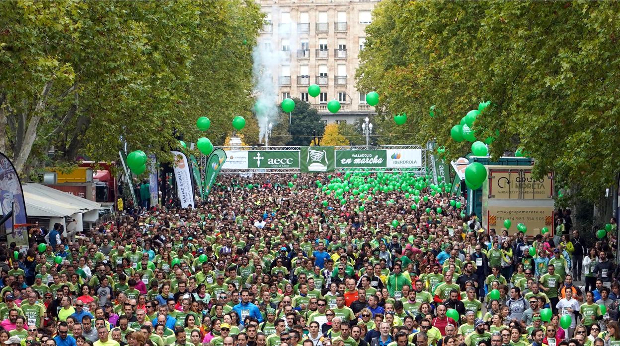 Imagen de la Marcha contra el cáncer de este domingo en Valladolid