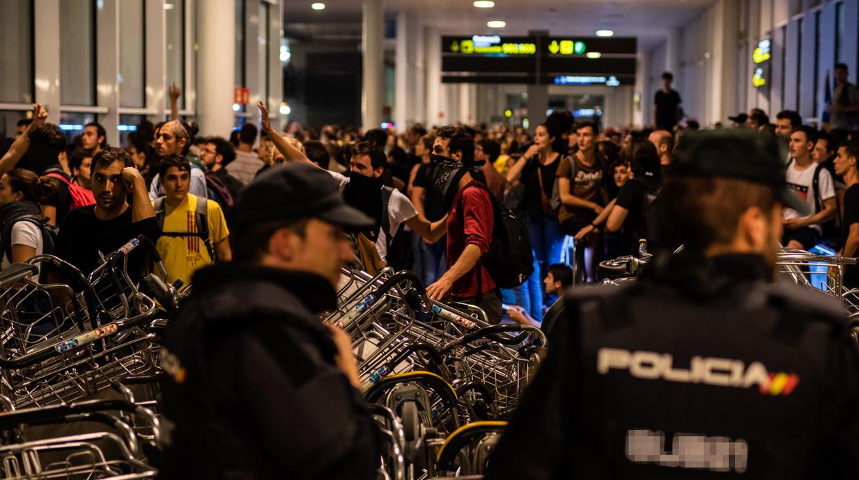 Protestas en el aeropuerto de El Prat