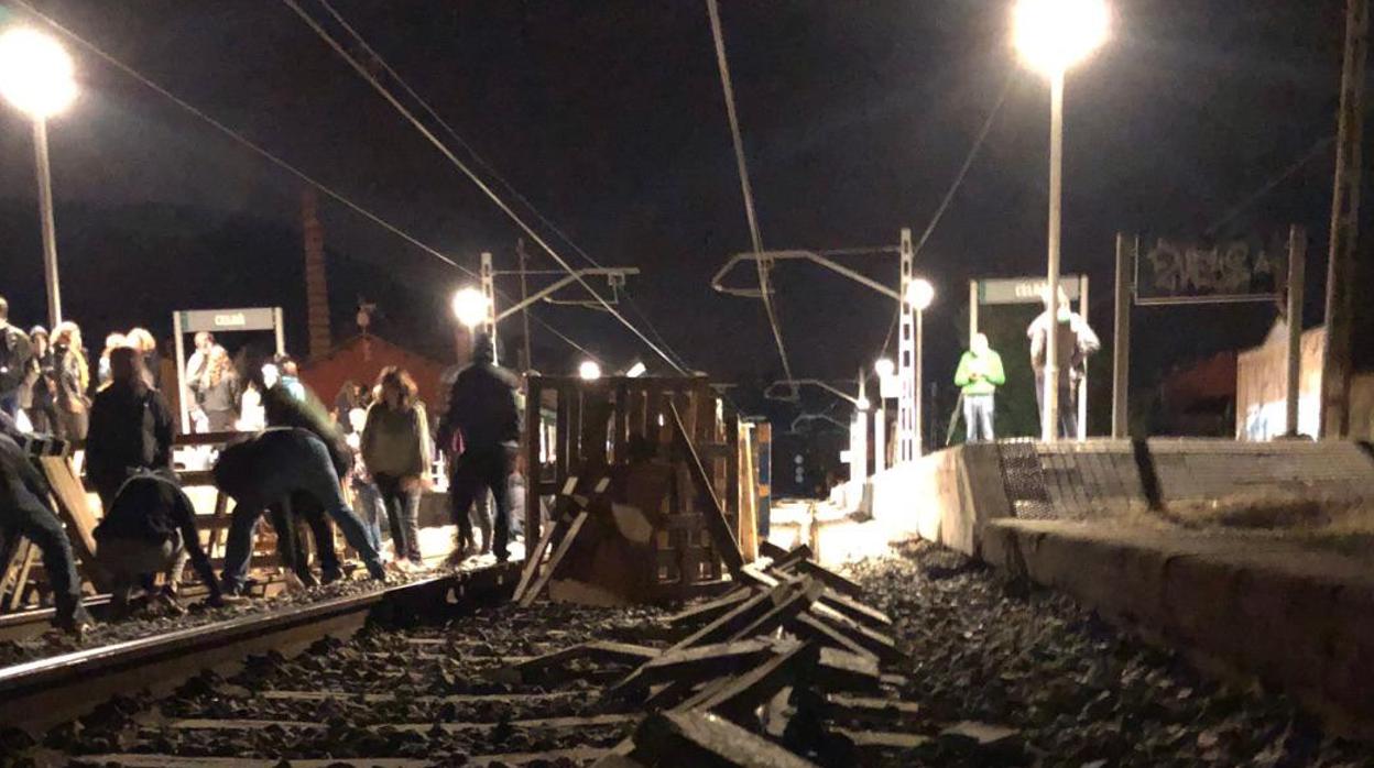 Sabotaje en las vías de tren de Gerona