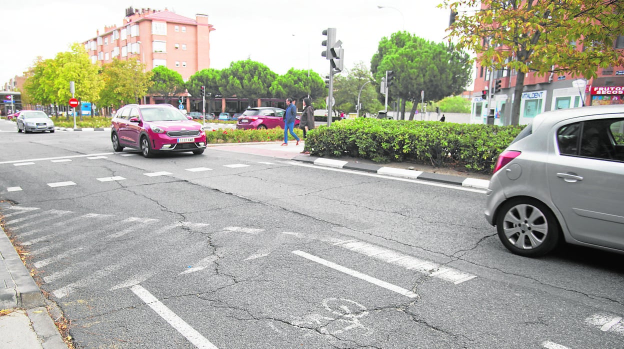 Carril bici de la Gran Vía de Hortaleza