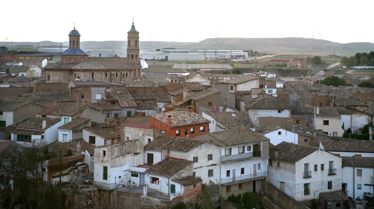 Vista panorámica de la localidad zaragozana de Muel, donde residen los seis jóvenes imputados