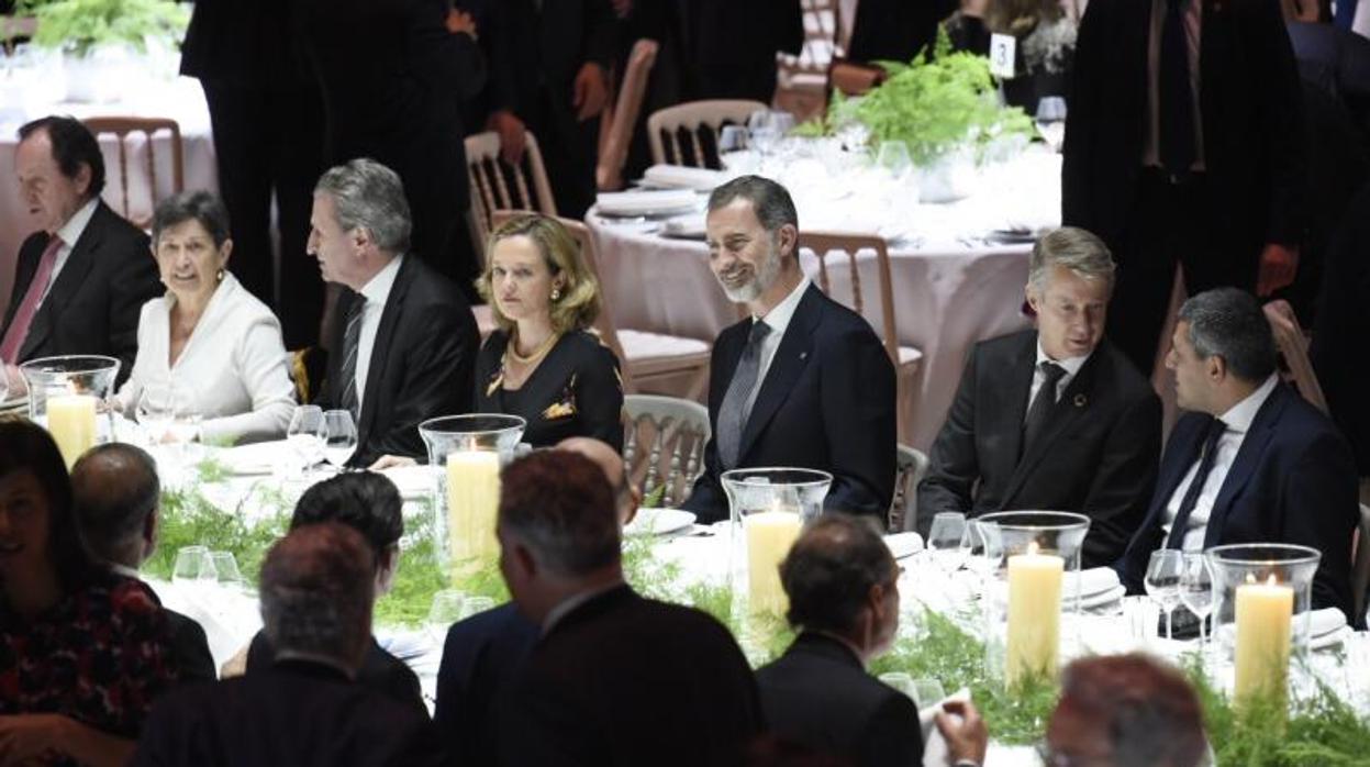 El Rey, durante la cena inaugural del Mobile World Congress