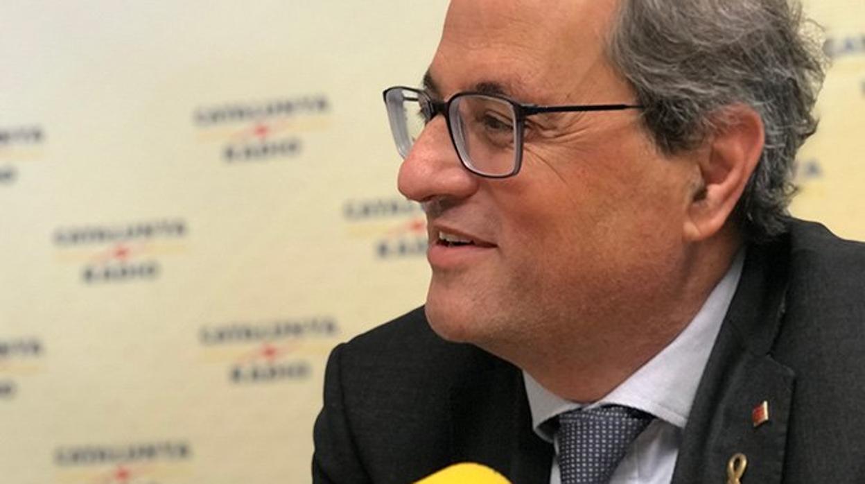 Quim Torra, este martes en Catalunya Ràdio