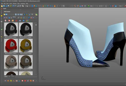 Diseño en 3D de calzado de señora