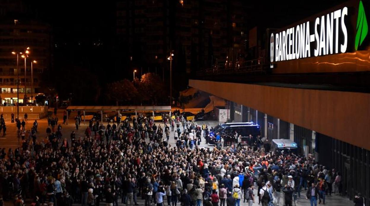 Los CDR ya han convocado otras protestas en la estación de Sants durante este último mes