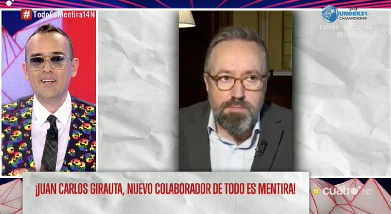 Pantallazo del fichaje de Juan Carlos Girauta, como colaborador del programa de Risto Mejide