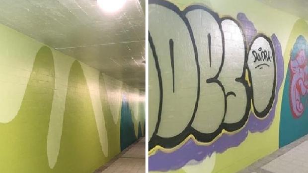 Un concejal de Valladolid llama «imbéciles» a los grafiteros que pintaron en un túnel recién restaurado