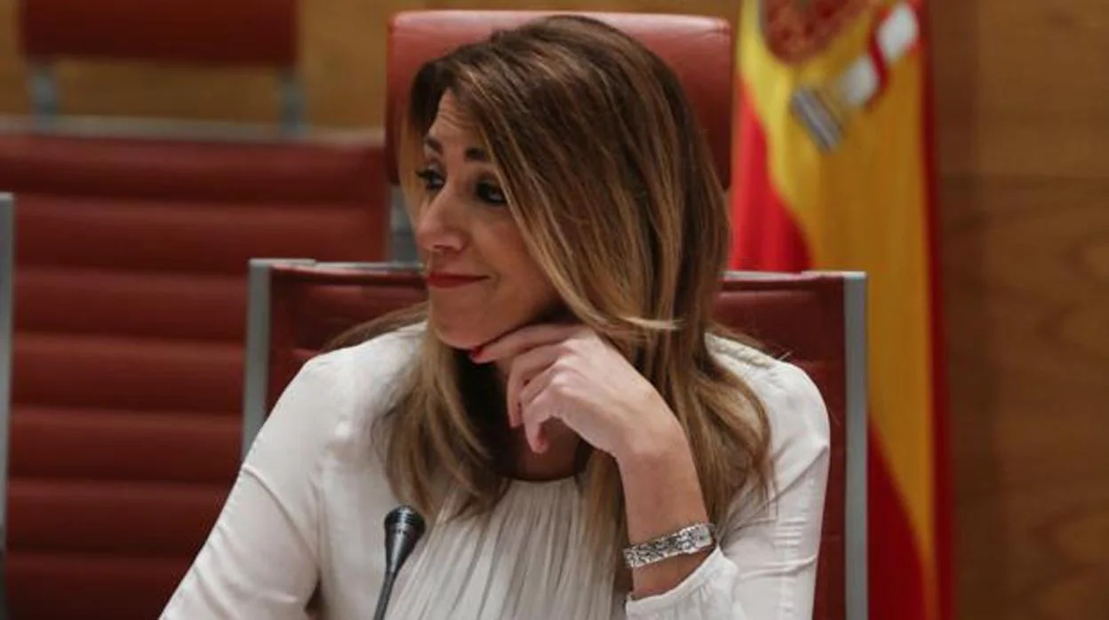 Susana Díaz, en noviembre del año pasado, el día que acudió al Senado a responder sobre los ERE