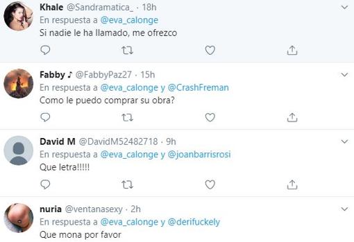 Algunas de las respuestas que ha recibido en Twitter la carta de Pilar