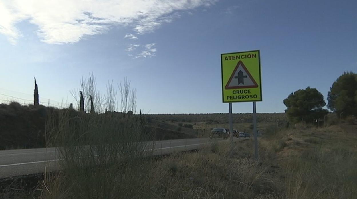 Carretera donde se ha producido el fatal accidente